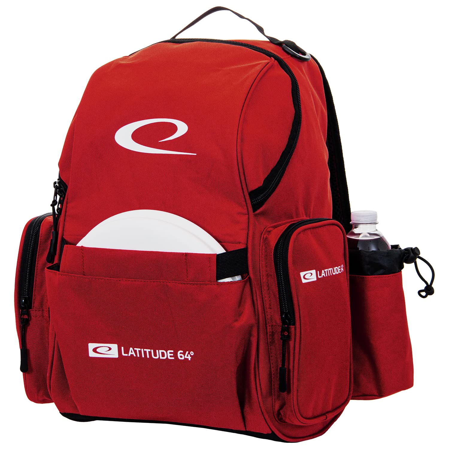 Latitude 64 Swift Disc - Mochila de golf | Bolsa ligera para frisbee con almacenamiento de más de 15 discos | Duradero y elegante (rojo salvo)