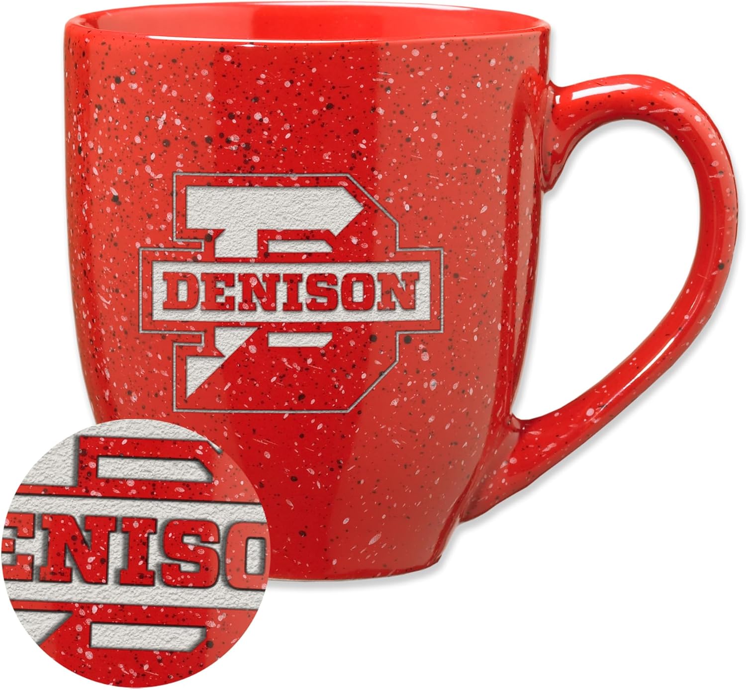 Rico Industries NCAA 16 oz Team Color Laser Engraved Speckled Ceramic Coffee Mug (D - G Schools)