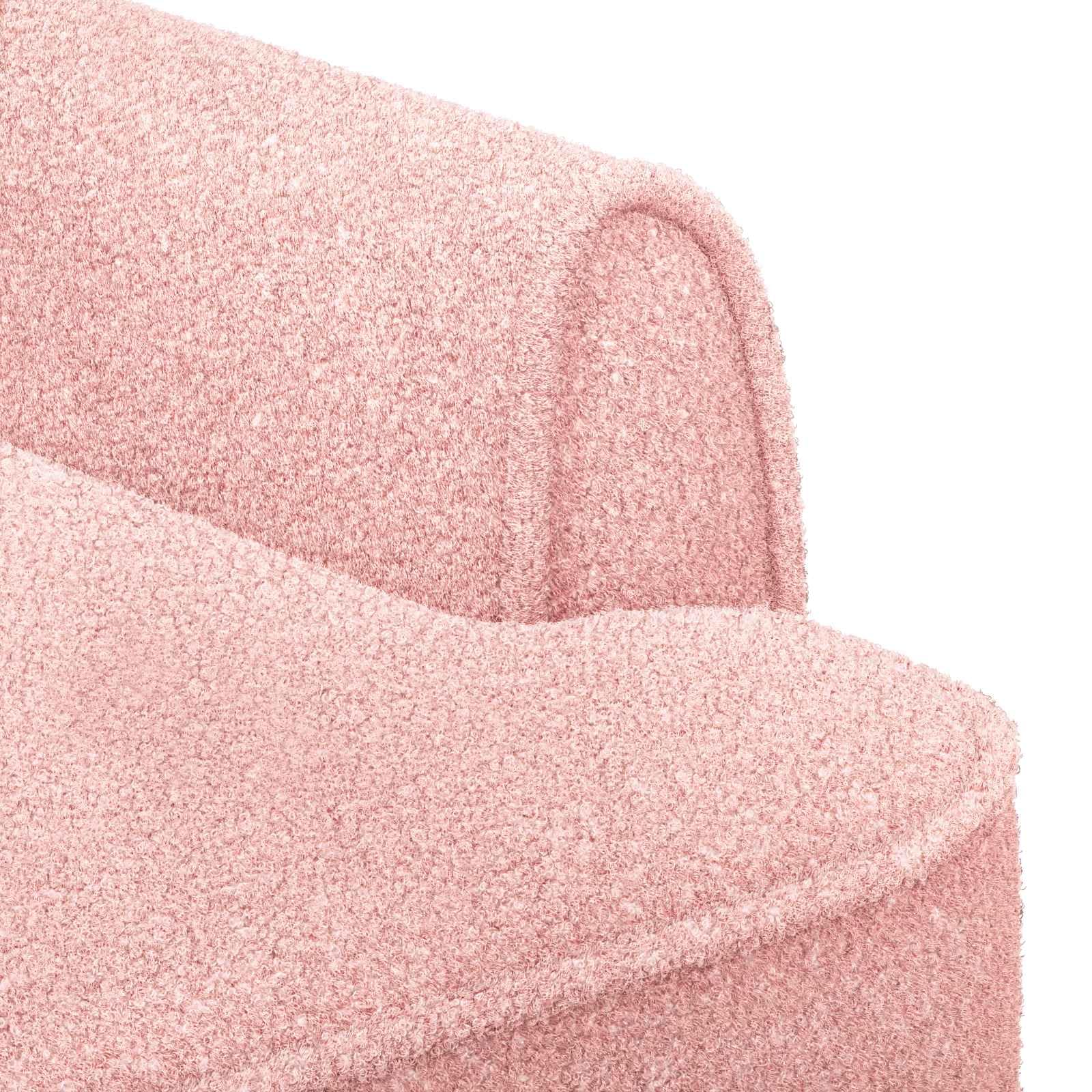 vidaXL Zweisitzer mit Knopfheftung Rosa 117 x 67 x 77 cm Bouclé