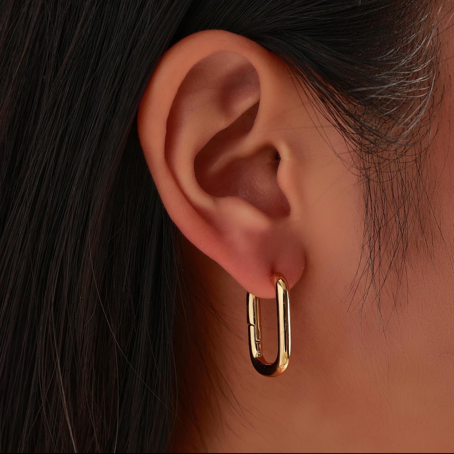 3 Pairs Gold Hoop Earrings Set for Women, 14K Gold Plated Hoop Stackable Earrings, Hypoallergenic Trendy Gold Earrings for Women - Image 8