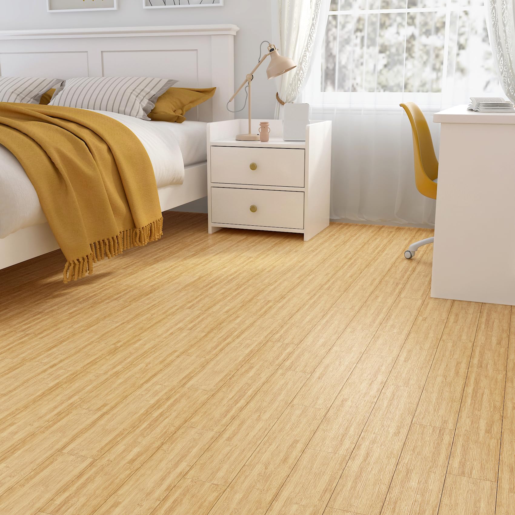 Livelynine Dalle PVC Adhesive Sol Bois Clair Lino Sol Adhesif pour Cuisine 90x15CM 36-Pièces Revetement de Sols Adhesif pour Salle de Bain Parquet Adhésif Sols Chambre Toilette Carrelage Adhésif