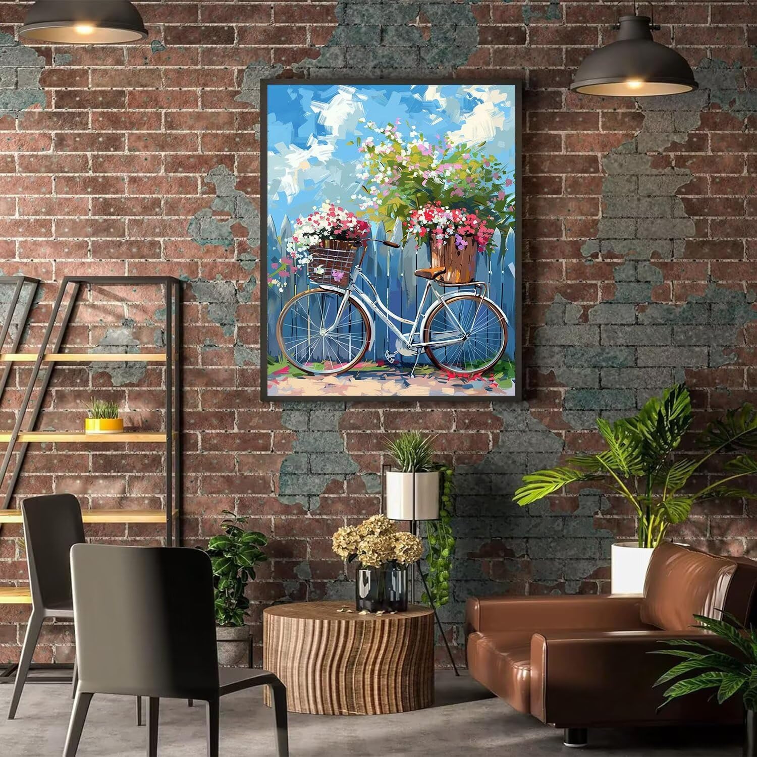 Kit De Pintura Por Números Bicicletas – Lienzo 30x40cm – Pintura Acrílica Y Pinceles Incluidos – Manualidad DIY Para Adultos Y Niños