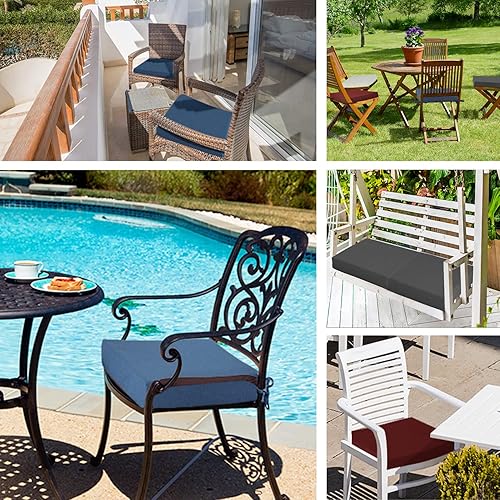 Miniatura 6 de EAIMi Cojines para sillas de exterior para muebles de patio, cojines cuadrados de patio para muebles de exterior, paquete de 4 unidades, cojines