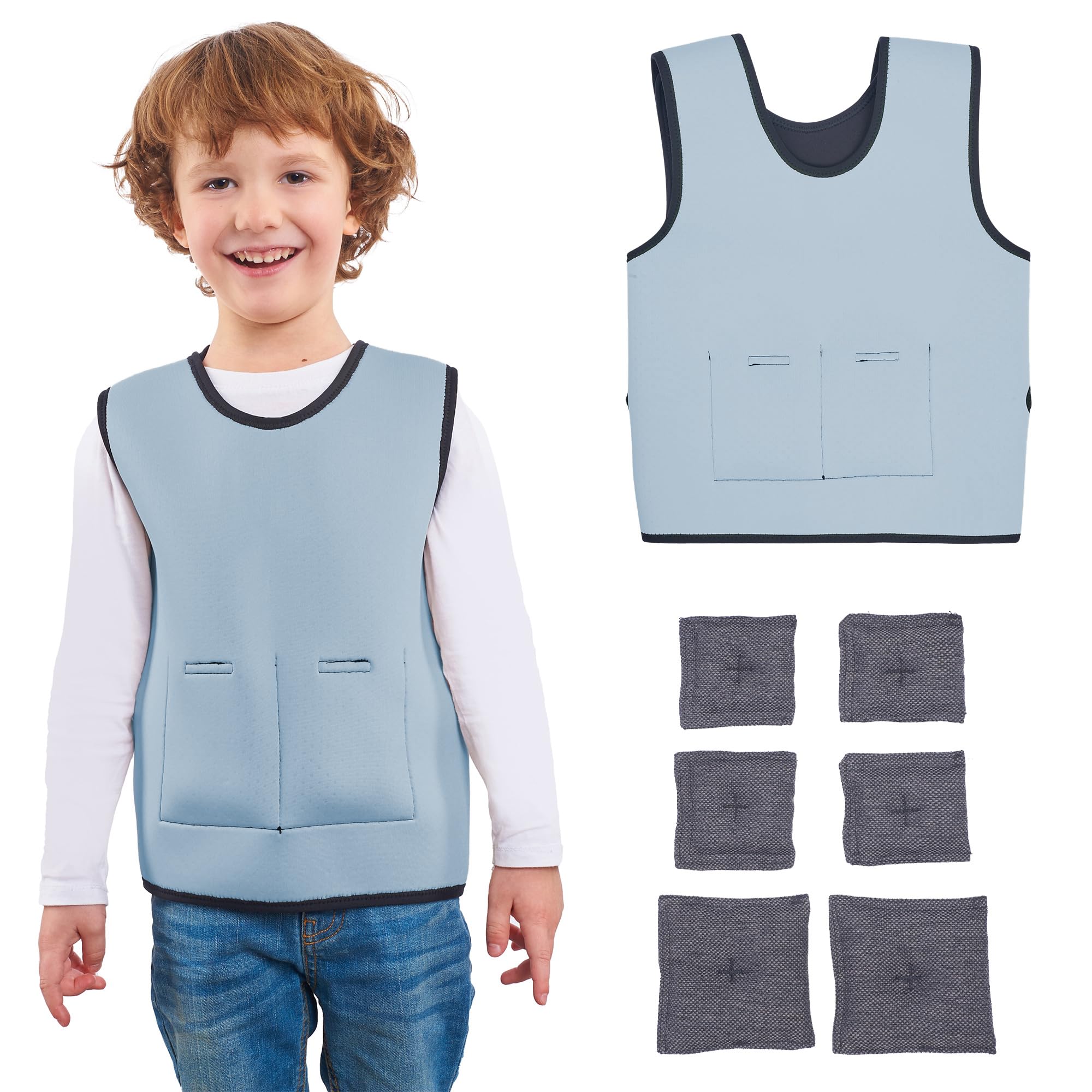 Fun And Function Gilet Ponderato Esploratore Per Bambini - 2 Libbre Di Peso - Cotone Morbido - 3