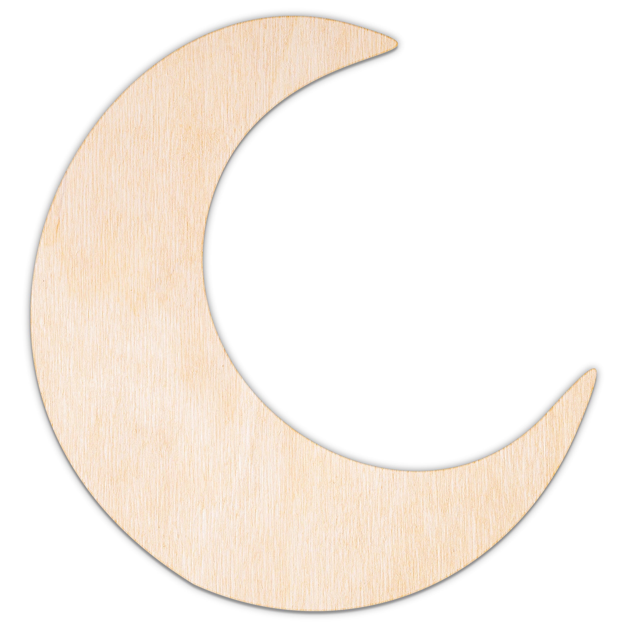 Creative Deco Personalised Wooden Plywood/MDF Cutout Shape Weather & Nature | Moon | Size 5-60cm | 3mm Thickness | Laser Cut Wall Decoration Decoupage โ image 1