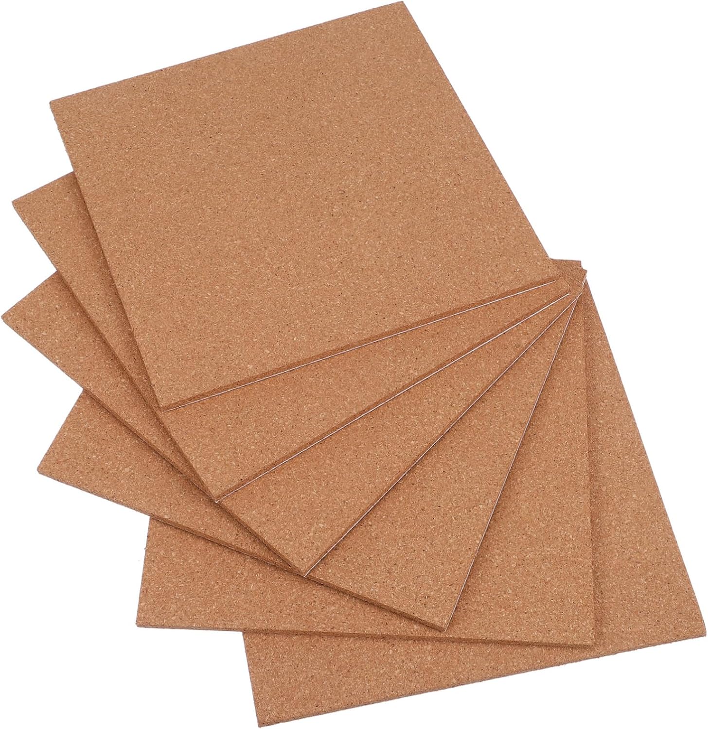 IMIKEYA 6pcs Self-Adhesive Cork Bulletin Board Tiles Square Message Board Strong Adhesive Decorative for Home Office Easy Installation Natural Cork