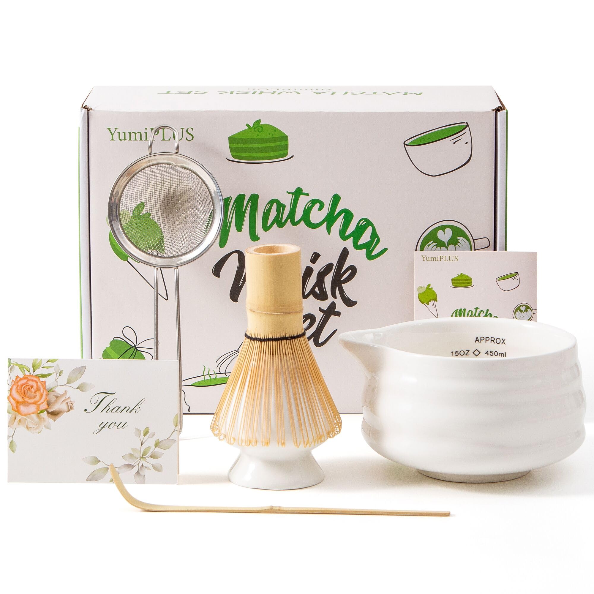 Amazon.com: YumiPLUS 5pcs Premium Matcha Set,Ceramic Bowl with