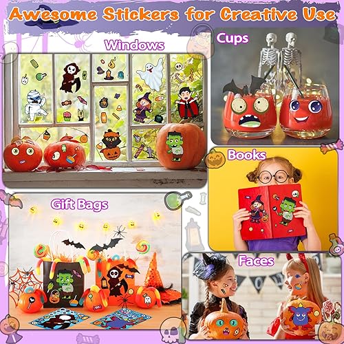 Miniatura 11 de 36 calcomanías de Navidad para niños, regalos de fiesta, relleno de bolsas de golosinas, haz tu propia calcomanía, Papá Noel, muñeco de nieve, reno