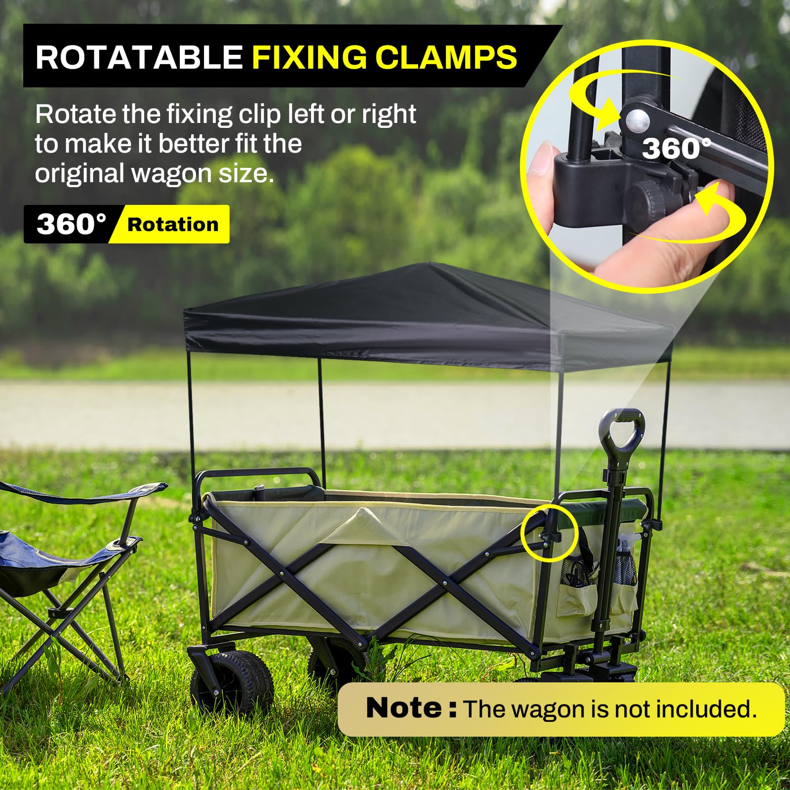 Wagon Canopy,Trolley Roof Cover for Outdoor Camping Trolley Foldable,Waterproof Portable Wagon Canopy Awning for Handcart