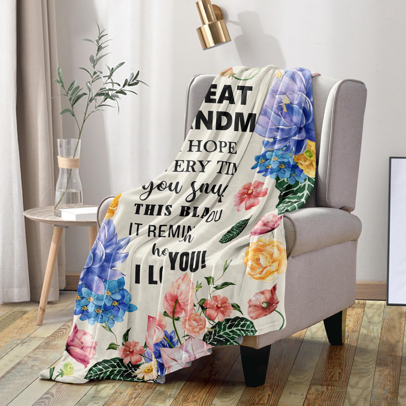 Xutapy Great Grandma Gifts Blanket 60’’X50’’, Christmas Birthday Gifts for Great Grandma, Great Grandmother Throw