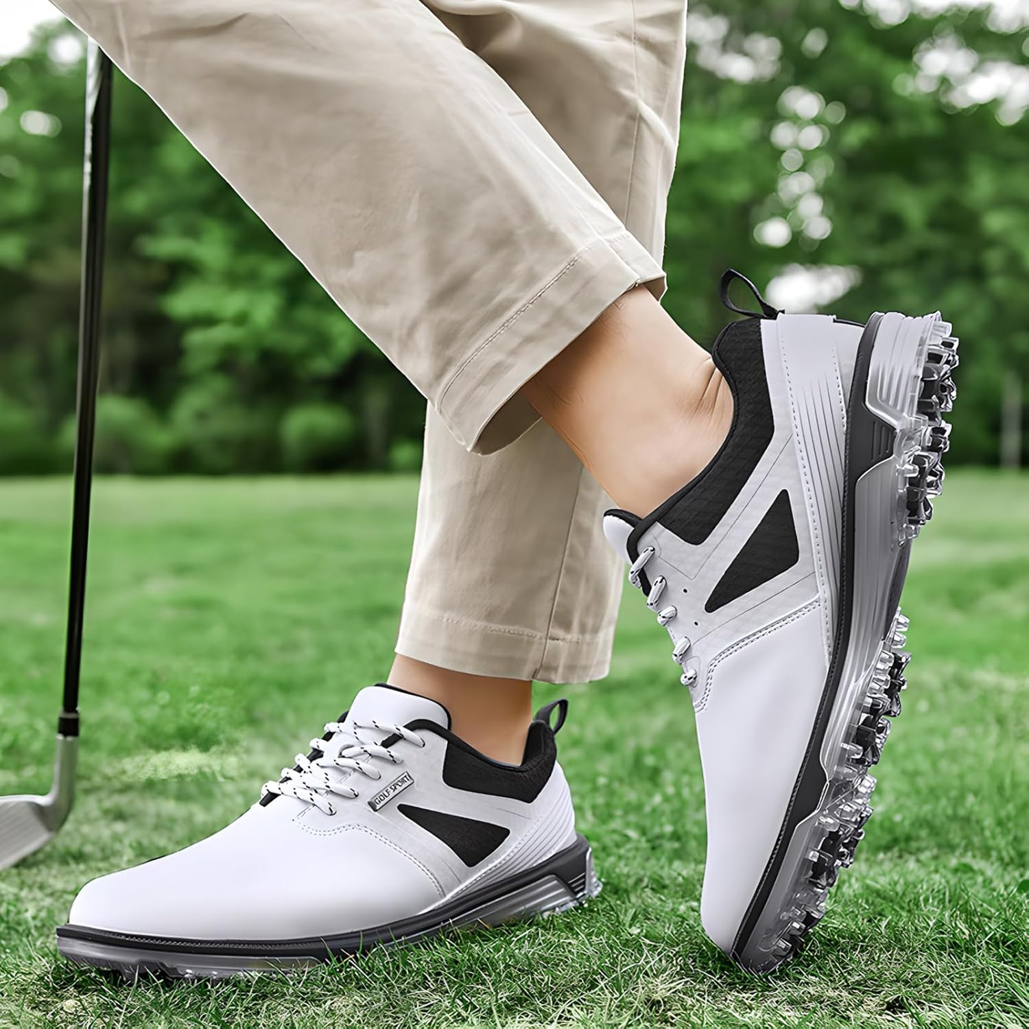 MYHOGOOD 12Pcs Golf Shoe Spikes, Outdoor Soft Rubber Studs Replacement Cleats Spikes Pins, Anti-slip Golf Shoe Studs, Easy Install 7