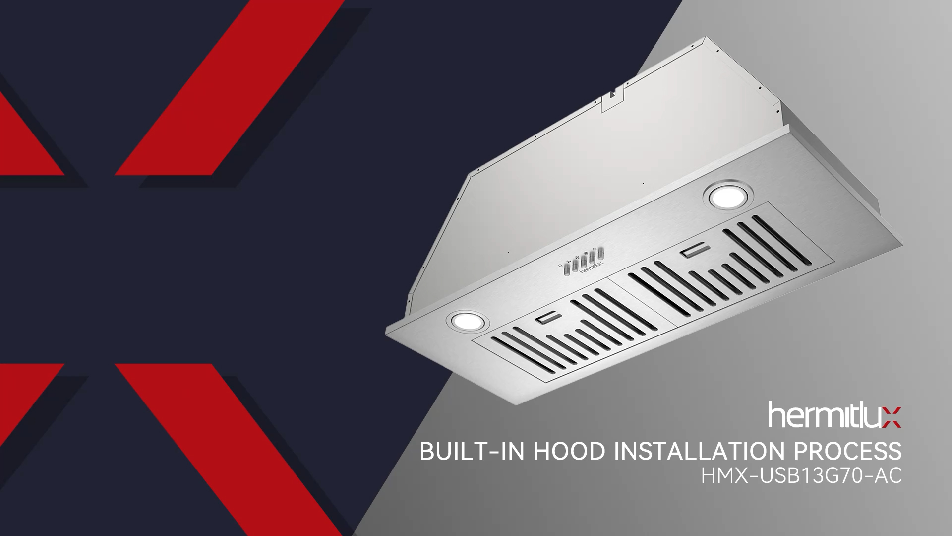Image of Hermitlux 30 inch Built-in /Insert Range Hood, 600 CFM 3 Speed Vent Hood, Ducted /Ductless Convertible, Stainless Steel Range Hoods with Bright LED Light, Baffle Filters and Charcoal Filters