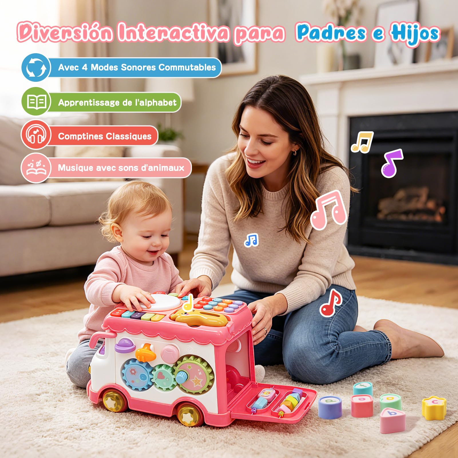 Juguetes Niñas 1 Año: Juguetes Montessori para Niñas 1 2 Años, Juguetes Educativos Multifuncionales con Actividades Sensoriales Regalo para Cumpleaños, Primera Navidad y Bebés