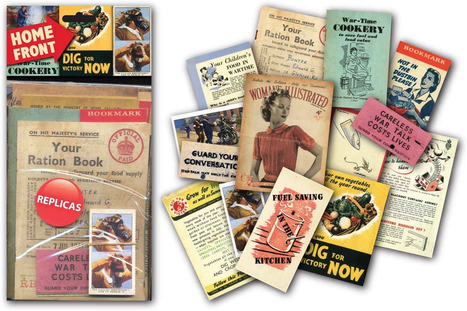 Memorabilia Pack Company The Home Front Gift with over 20 pieces of Replica Artwork
