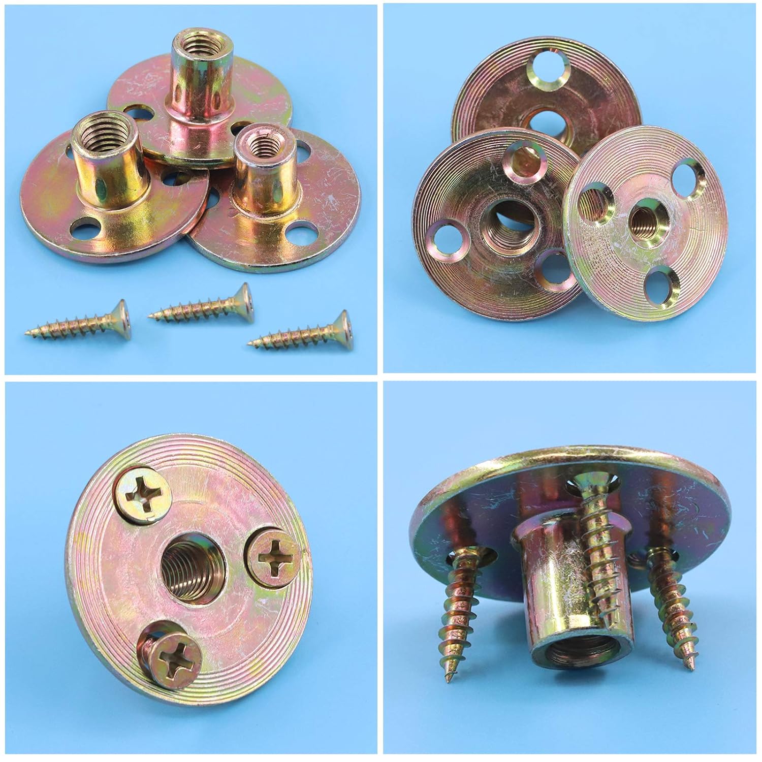 Glarks 80-teiliges Wagenschrauben Set M6 M8 M10 - Vierkant-Hals Schrauben Mit Muttern & Unterlegscheiben