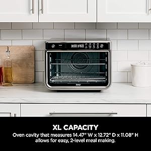 Ninja Air Fryer & Toaster Oven | Foodi Series, XL Pro Air Oven Kitchen Countertop Convection | 10-in-1 Functions | Fits a 5-lb Chicken & Sheet Pan of Vegetables | 1800 Watts | Stainless Steel | DT201