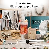 Vista 8 de BARE BARREL® Mixology Bartender Kit Bar Set Juego de coctelera de Martini Herramientas de mezcla de barware para el hogar Carrito portátil