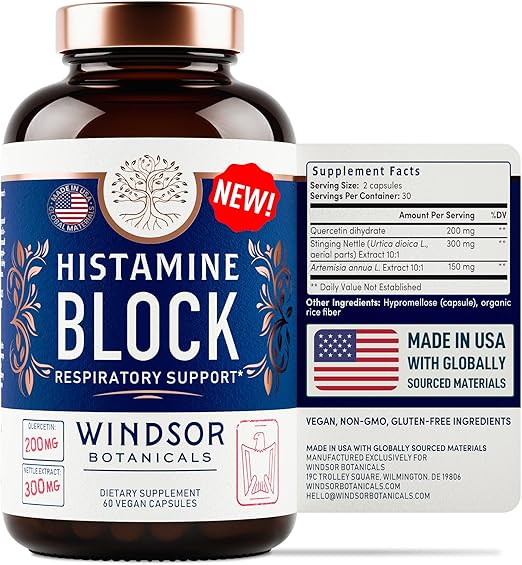Histamine Block Capsules for Alergies Natural Allergy
