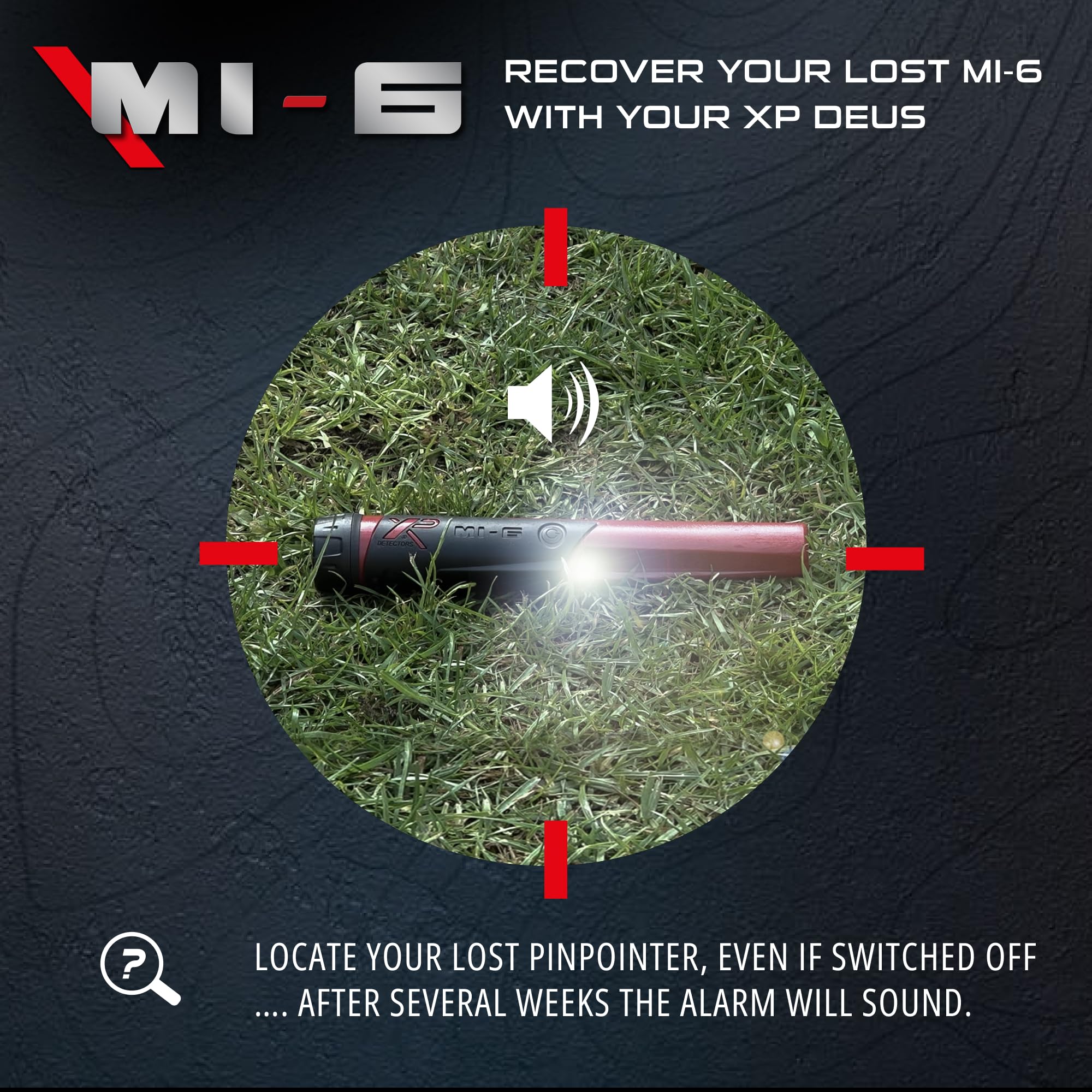 XP Metal Detectors MI-6 Pinpointer, mit drahtloser Verbindung zu den Metalldetektoren Deus II, Deus und ORX, von XP Metal Detectors zur Verwendung durch alle Sondengänger (MI-6)