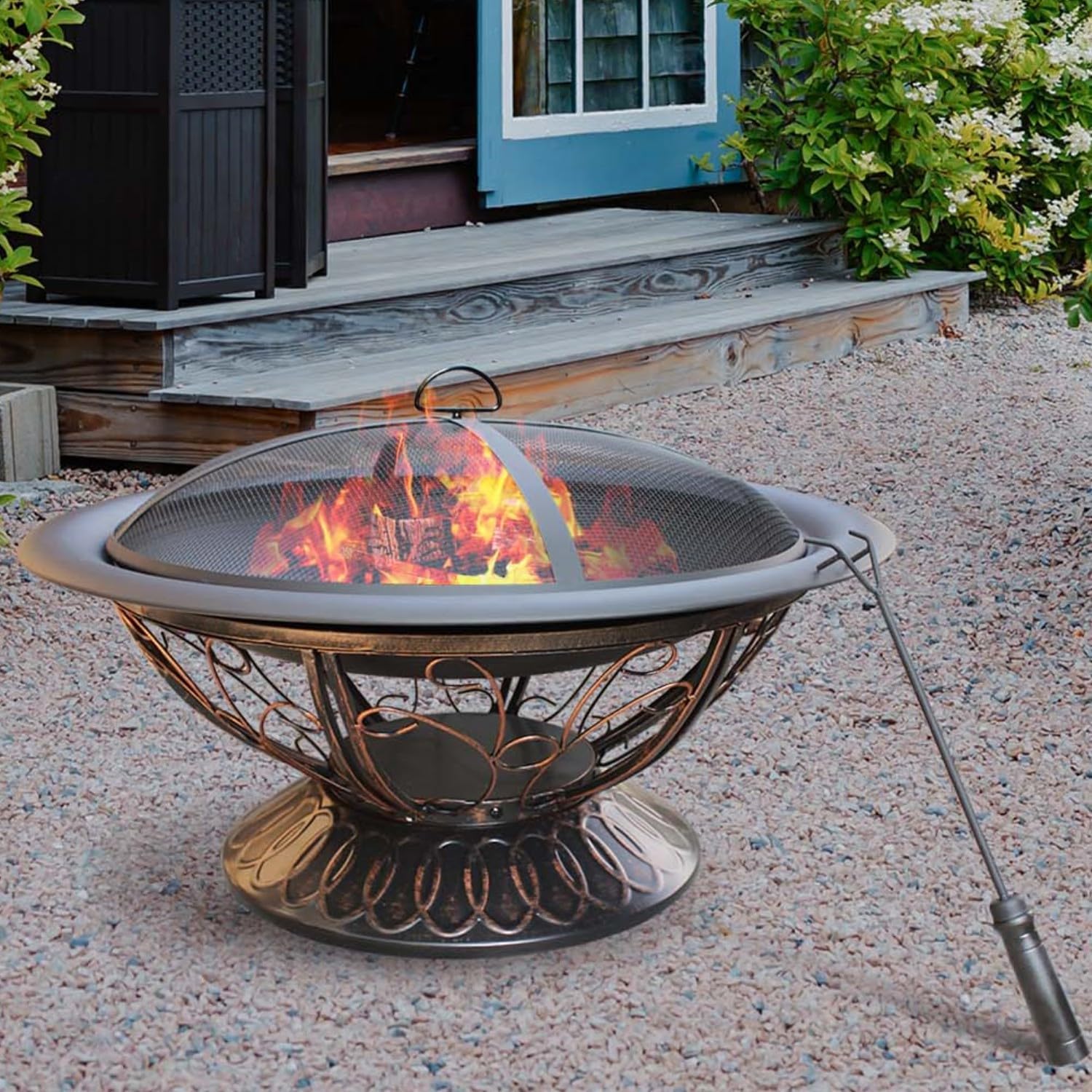 OutVue 30" Portable Fire Pits for Outside, Wood Burning