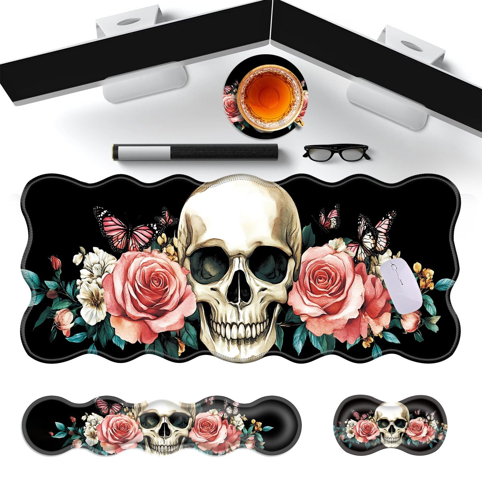 Gaming Mouse Pad Wrist Rest Set - Ergonomic Comfort -21