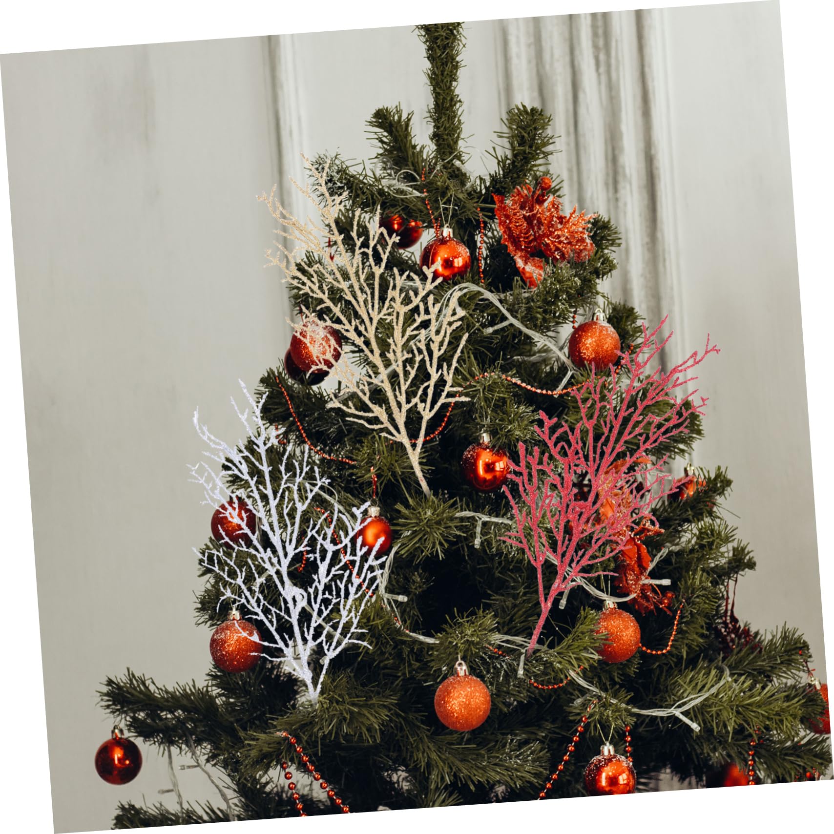 Cabilock 3 Set Eleganti Rami Artificiali Morti Decorazioni Natalizie Prop Disposizione Dei Fiori Hotel Arredamento Per La Casa 12 Pezzi * 3