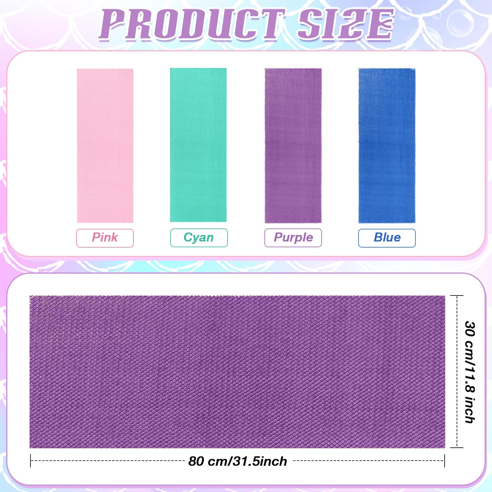 Teenyyou 4 piezas de red exfoliante africana africana toalla de tela colorida toalla de baño larga esponja toalla de baño cuerpo espalda exfoliante para ducha uso diario (cian, morado, rosa azul)
