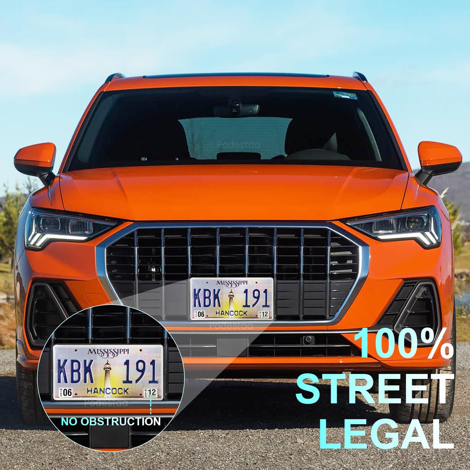 5 Front License Plate Tag Holder Mounting Mount Adapter Bumper Kit Brackets For Audi (All Models) Quantity Discount(9.45$ To 5.60$) (Each With 6 Screws 2 Built In Nuts) Soporte De MatrÃcula(5 - Foto 4