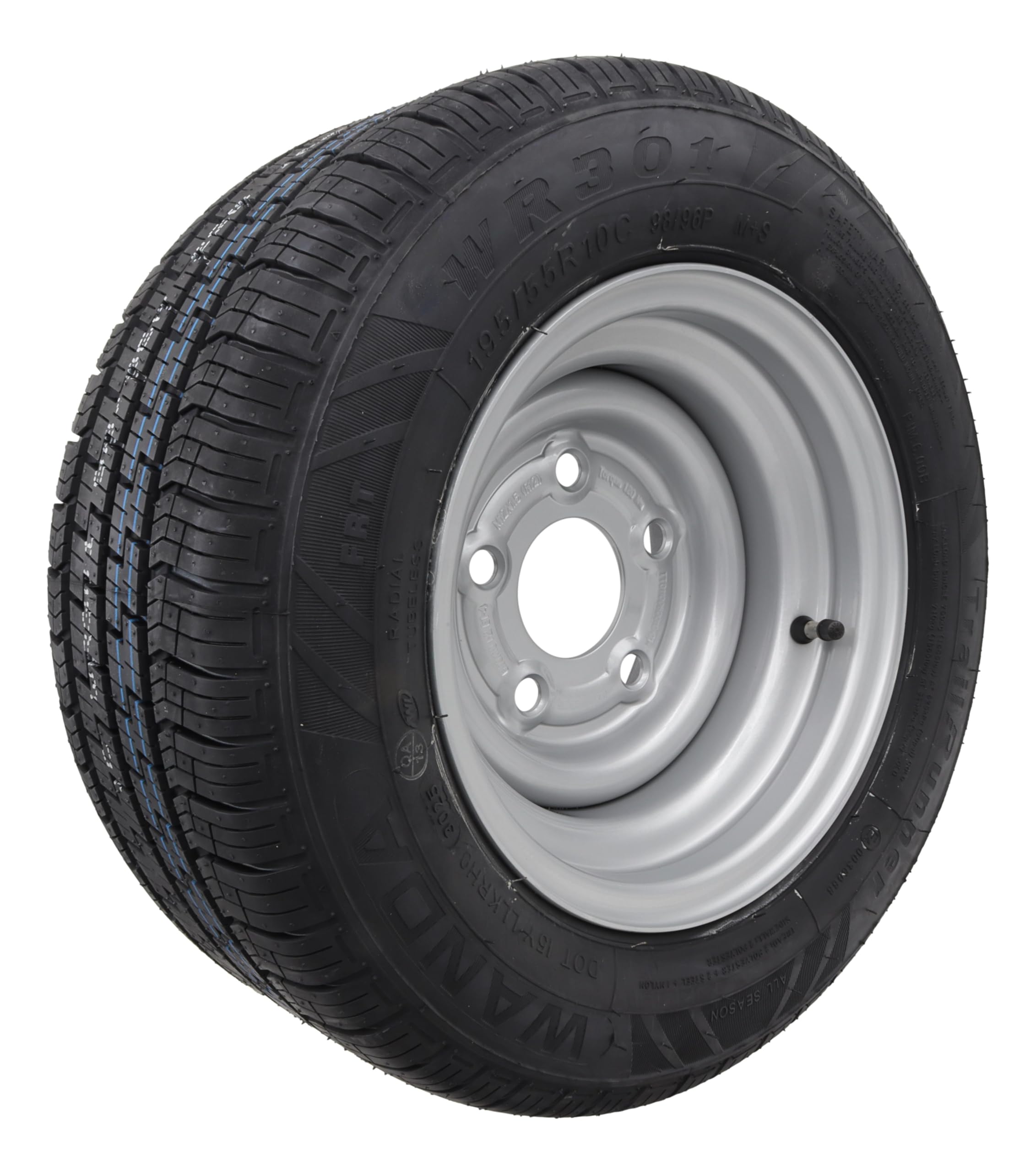 Roue complète 195/55 R 10C 98/96N LK112x5 Pneu de remorque M+S 195 55 R10C Roue de remorque Pneu 112 x 5