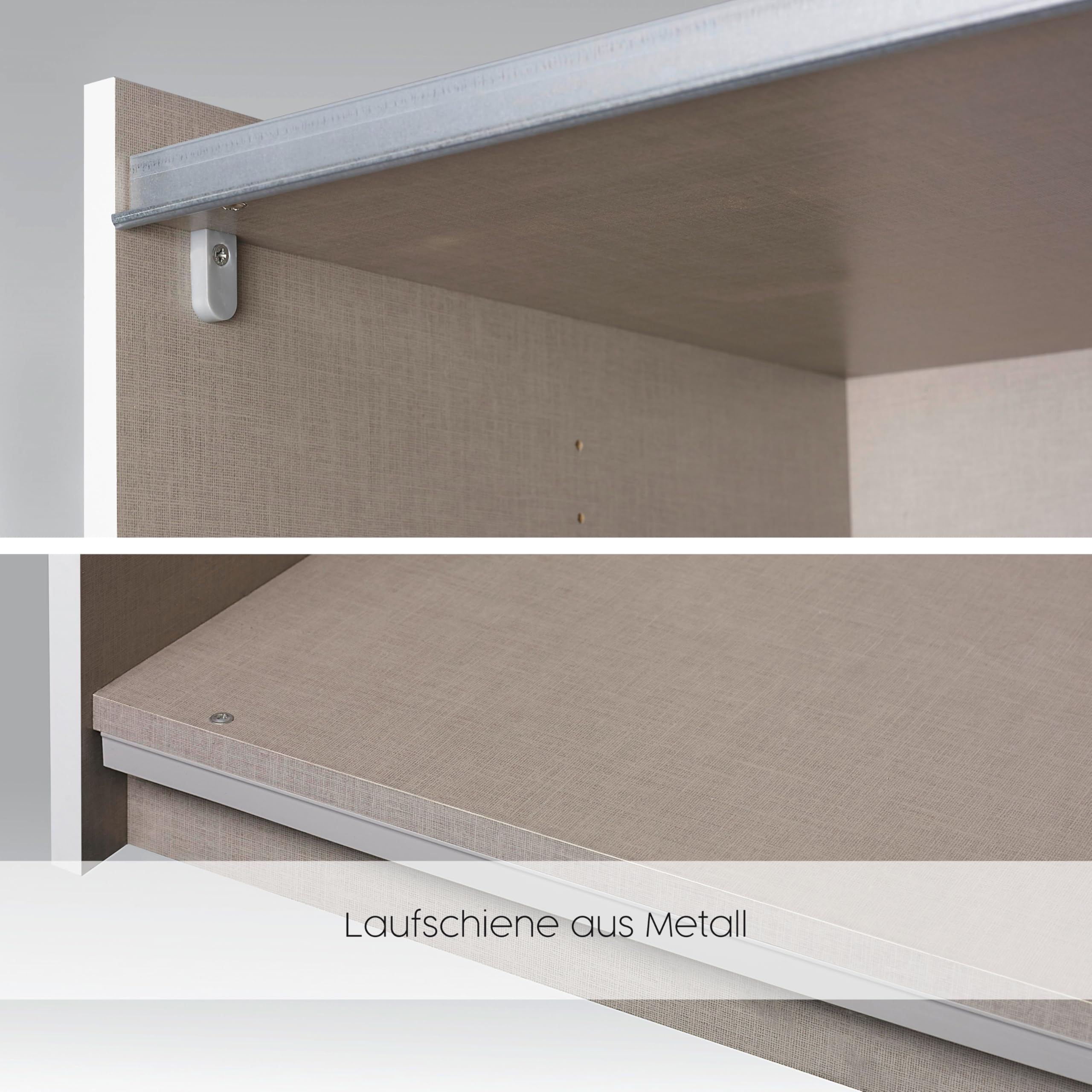 Rauch Möbel Reflect, Schwebetürenschrank, Farbe Weiß, Breite 175 cm | Kleiderschrank mit Schwebetüren, Schiebetüren, 2-türig, mit Spiegel, für Schlafzimmer, Jugendzimmer, Homeoffice, Garderobe