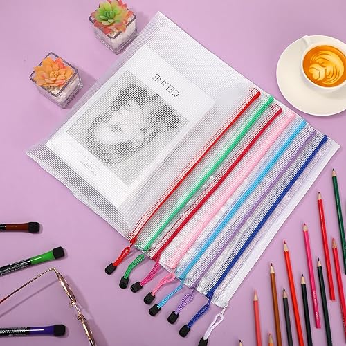 Miniatura 5 de Jetec 32 bolsas de malla con cremallera, bolsas impermeables con cremallera, bolsas de malla de plástico reutilizables con cremallera, bolsa de