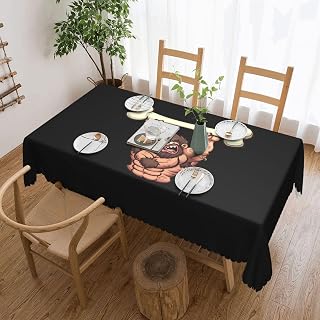 Strongly Angry Caveman Tablecloths 54x72in Waterproof Rectangle Lace Tablecloth for Dining Table Outdoor Party Decorative Tablecloth