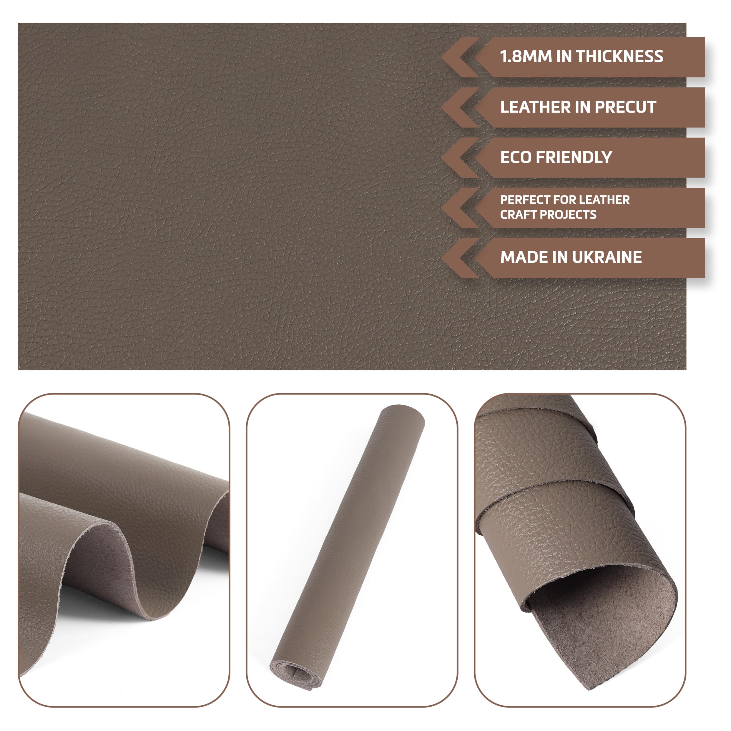 Shkira Hojas de cuero auténtico de 12 x 24 pulgadas de 2 mm para manualidades, cuero de vaca de grano natural, cuadrado de cuero de herramientas, textura gruesa de grano completo, cuero vacuno grueso