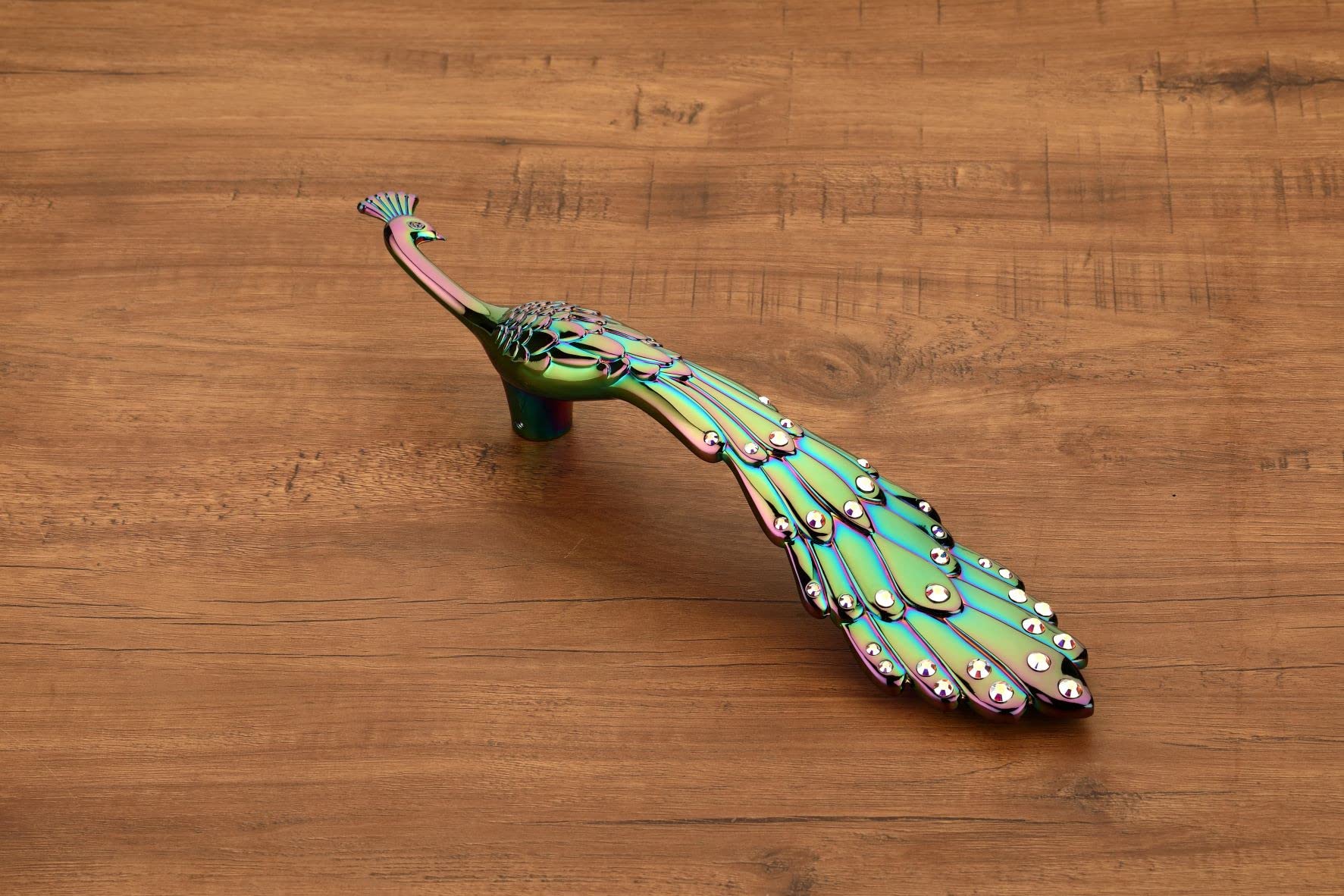 HARMONUS Peacock Diamond Main Door Handle/Cool Door Handles for Main Door/Glass Door Pull Handle/Door Hardware Zinc Alloy (10 inches, Pack of 1,Finish PVD Multi Colour) (Right Side) (B0BMW2FS4C) Amazon Price History, Amazon Price Tracker