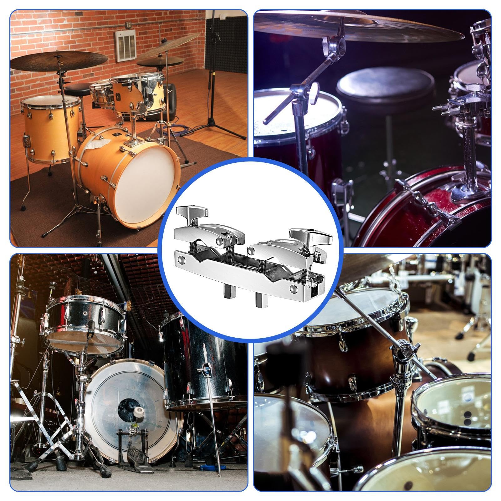 Drum Beckenständer | Schnellspanner Beckenständer Drum Bracket - Legierung Multiclamp Stand Rack, Tom Mount Holder, Drum Hardware Connecting Clamp, Drum Accessories Zorq