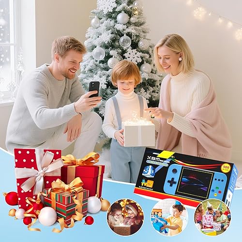 Miniatura 4 de Handheld game console, Preloaded 500 Retro Video Games with 3.0 LCD Screen, Rechargeable Battery Mini Arcade Electronic Toy Gift for Boys & Girls