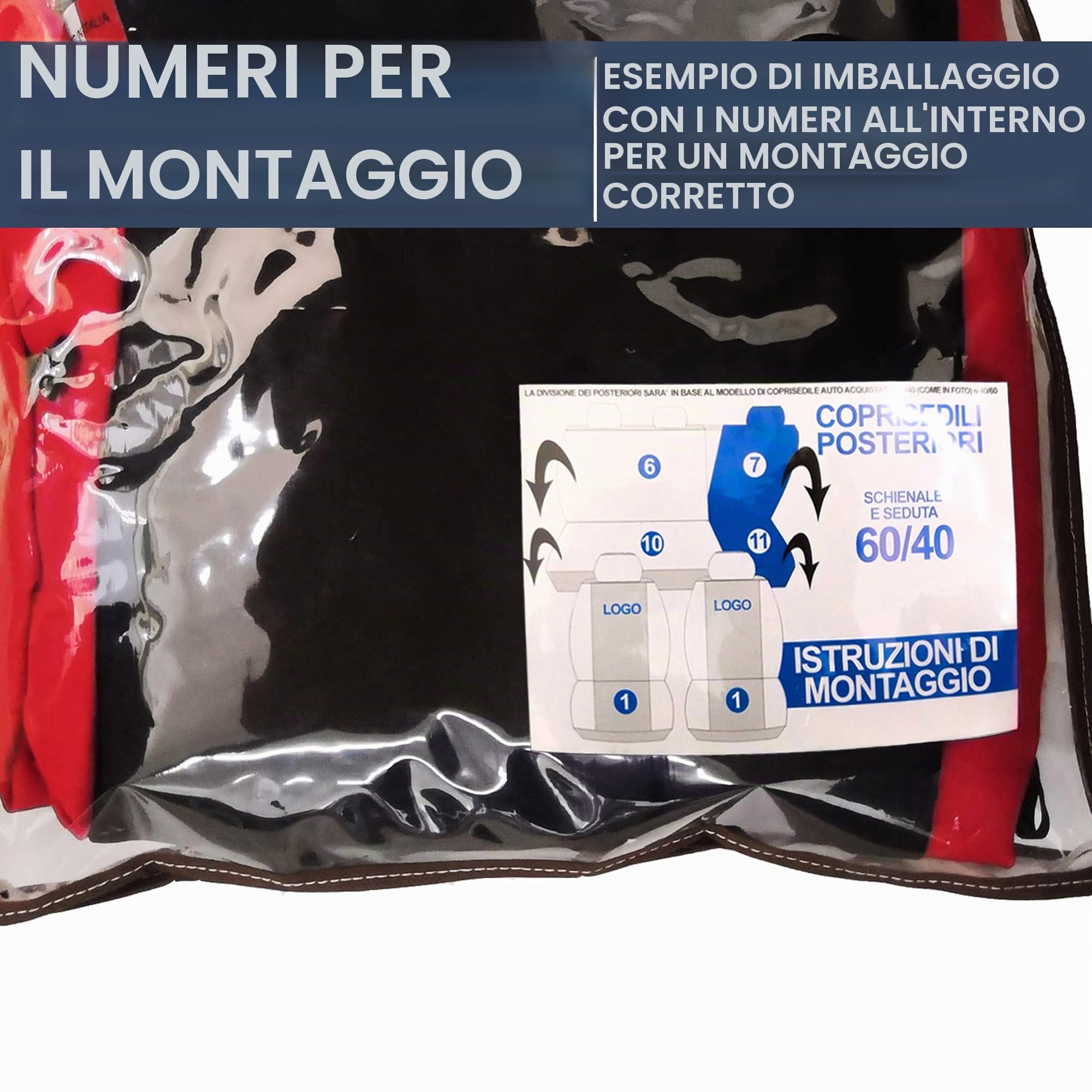 Auto Accessori Lupex Coprisedili Compatibili per Bravo dal 2007 al 2014, Set Anteriori o Completo 12 Pezzi, in Policotone Traspirante MADE IN ITALY (Set Completo Nero - Grigio Scuro)