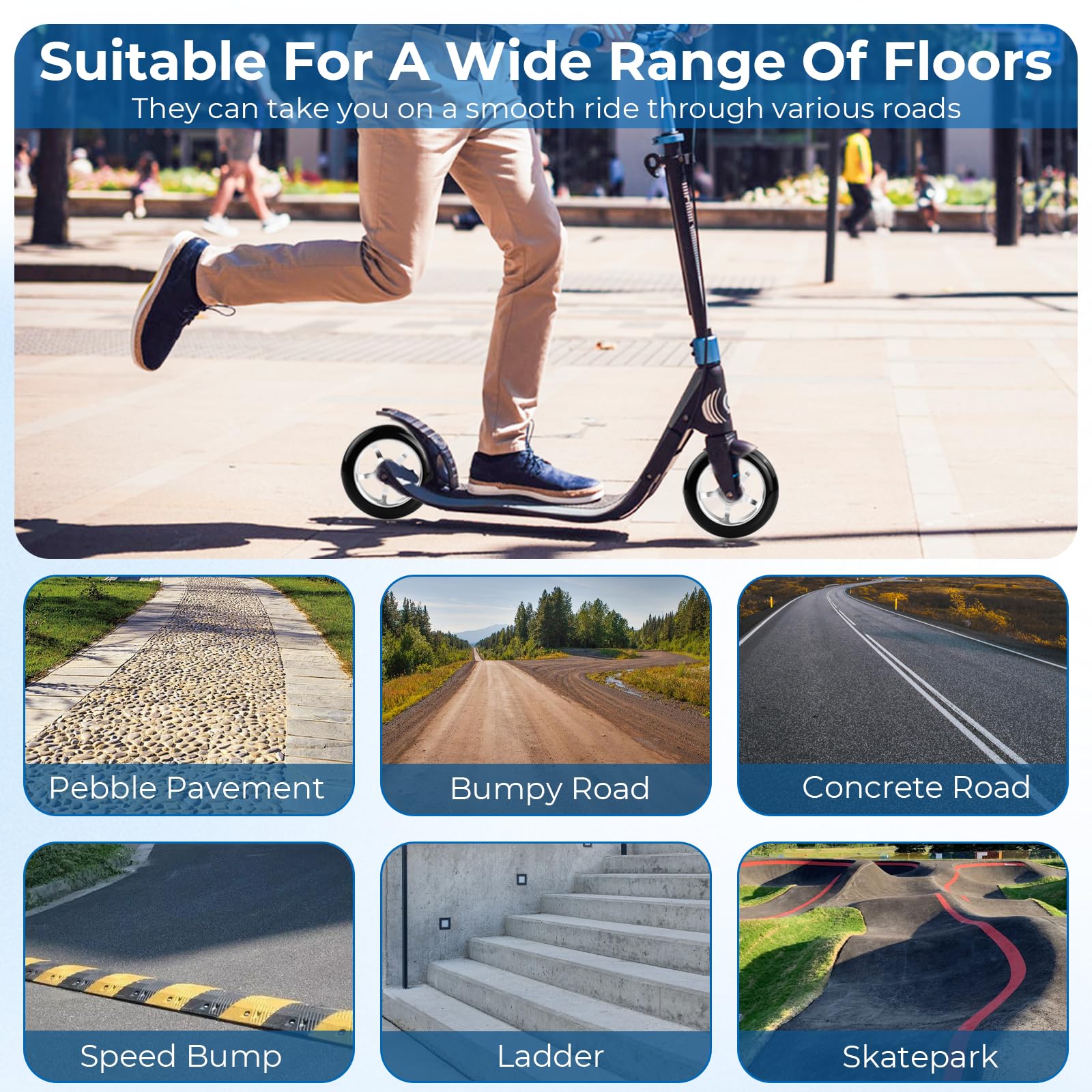 2 pezzi Ruote 100 mm per freestyle Scooter, Monopattino Freestyle Ricambio Rotelle, Ruote Carrello per Bagagli, Ruote Trolley Ricambio Alluminio, Ruote per Pattini in Linea Scooter 100 x 24mm