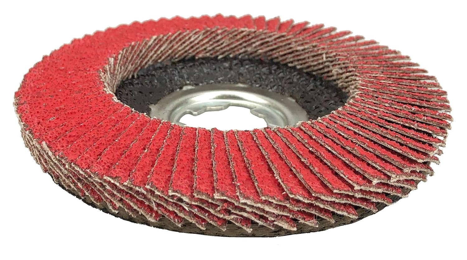 Weiler 50196 4-1/2" Tiger Ceramic Abrasive Flap Disc, Angled, Phenolic Backing, 40C, X-Lock Arbor Hole (Pack of 10)