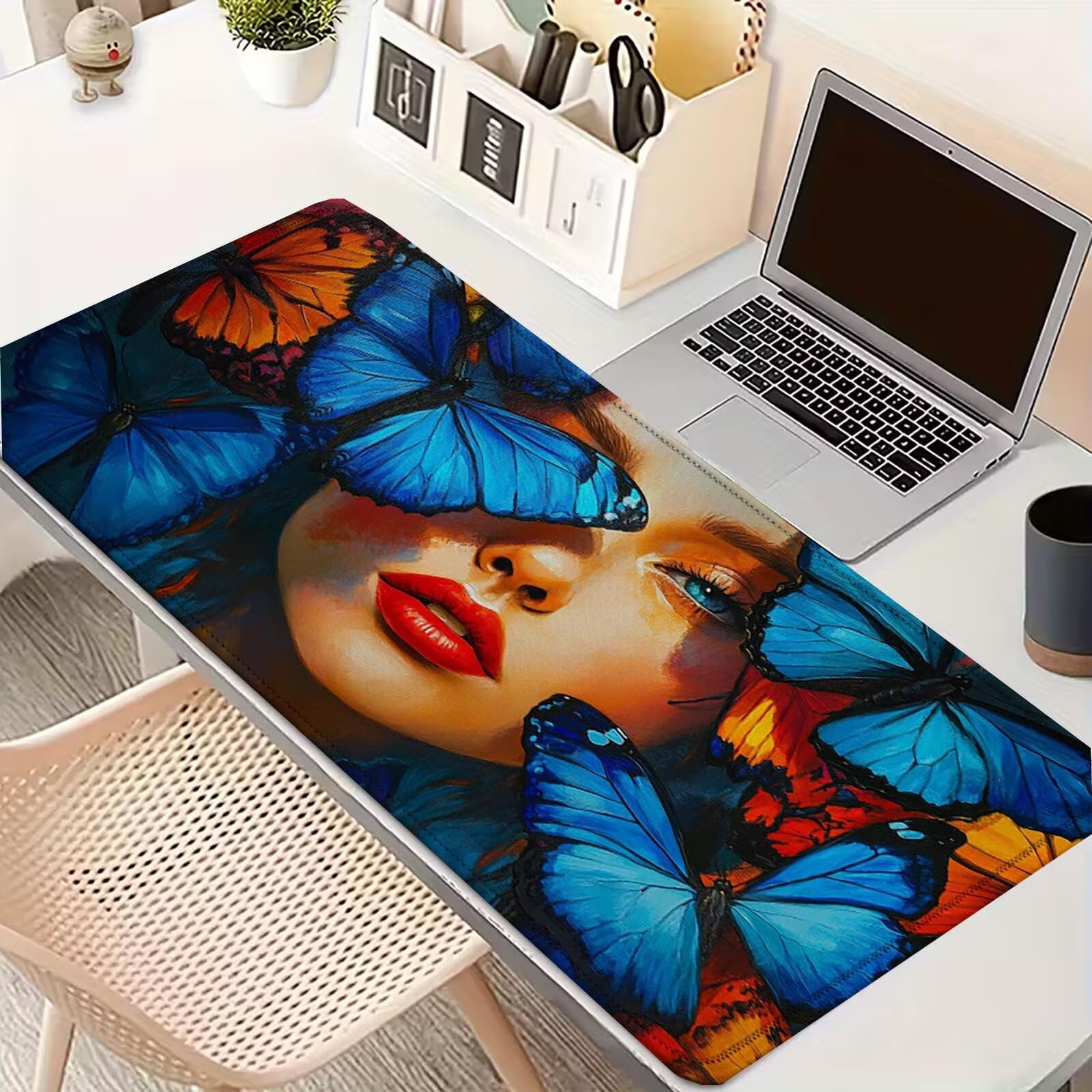 Tappetino Mouse 900x450mm | Superficie Ultra-Liscia, Farfalla 0-z340