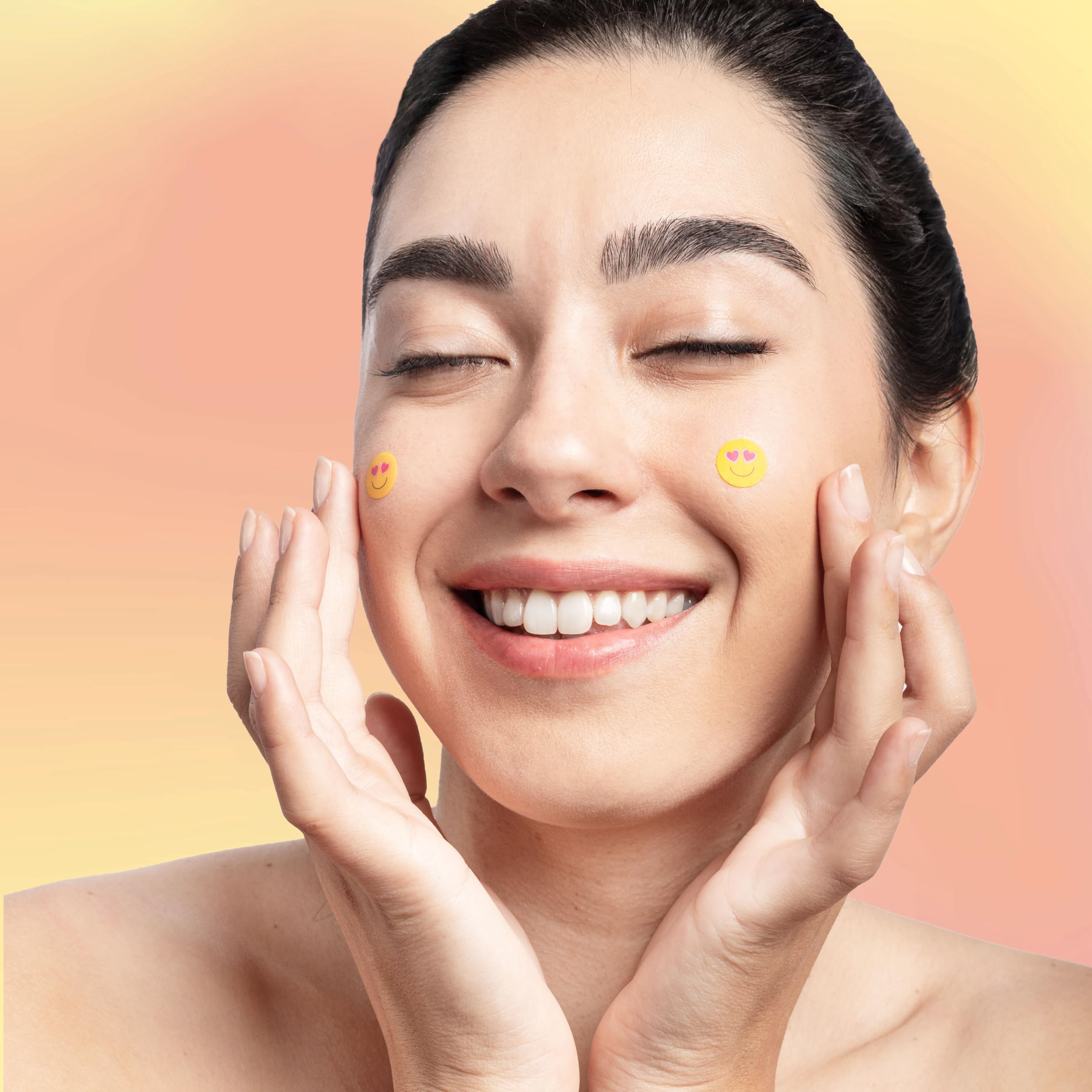 Wild Stripes - Anti-Pimple Patches Smile Stop - Cerotti brufoli colorati con olio di tea tree per cura rapida ed efficace - Anti brufoli e punti neri - Pelle impura - 24 pezzi