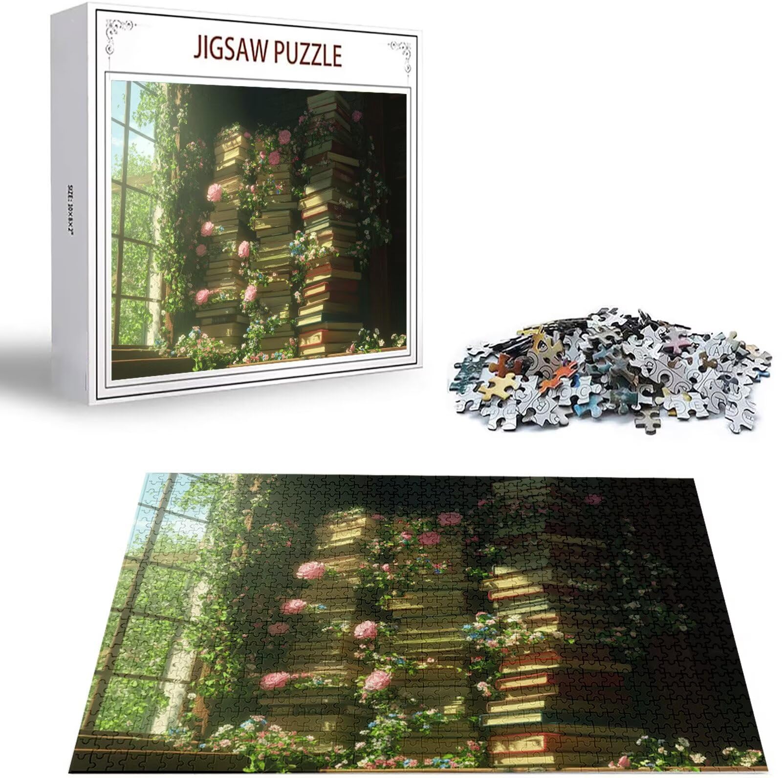 Puzzle 5000 Pezzi, 3 4 5 Anni Puzzle Rosa 6 7 8 Anni Giochi Educativi Sostenibili Con Motivi Per Adulti Da Gioco in Legno Di Alta Qualità Jigsaw Libro per Gioco Familiare, 2026 Regalo Natale H-5462