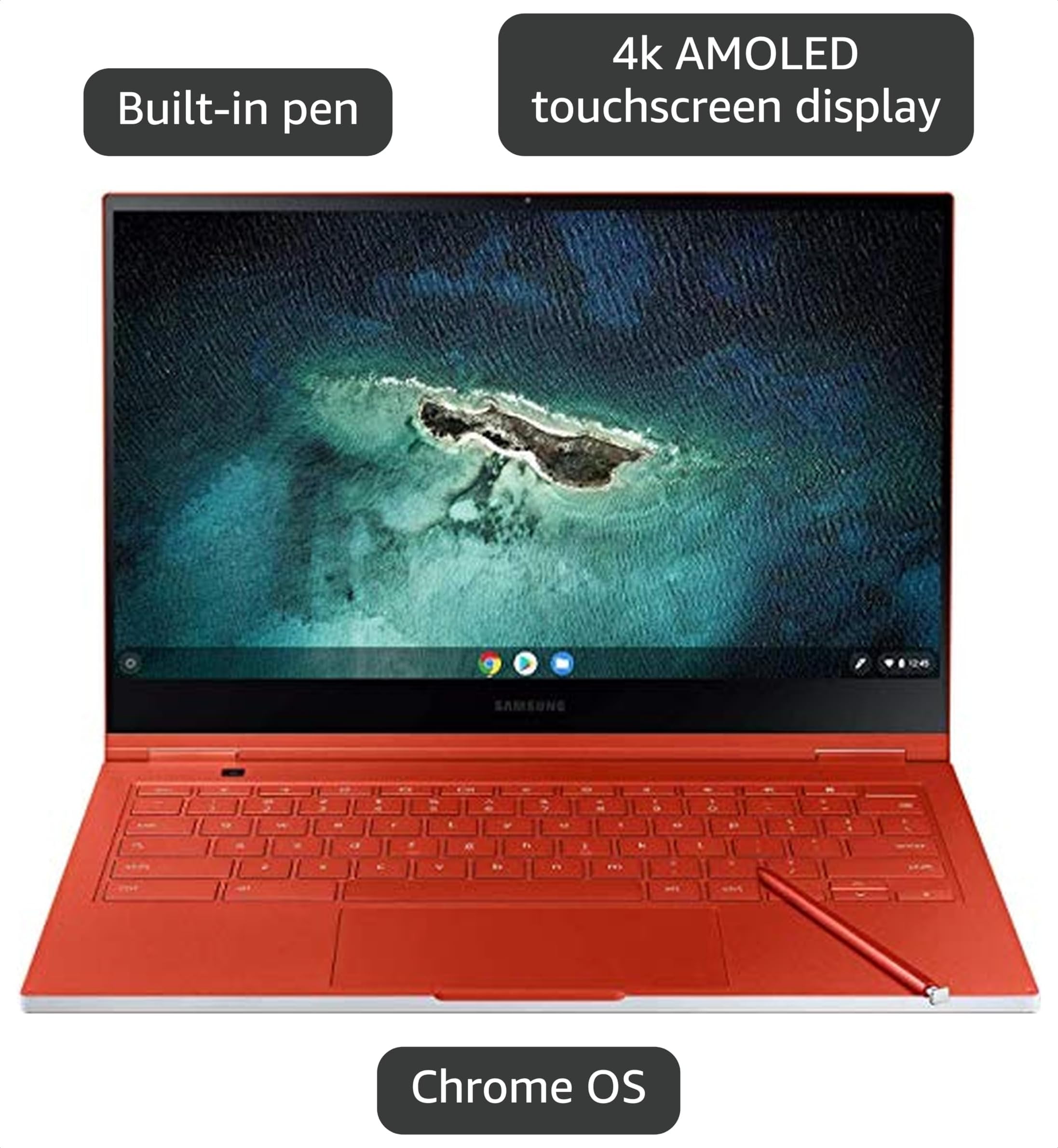 ノートPC SAMSUNG - Samsung Galaxy Chromebook Fiesta Red Amazon.com: SAMSUNG Computadora portátil Galaxy Chromebook de 13.3