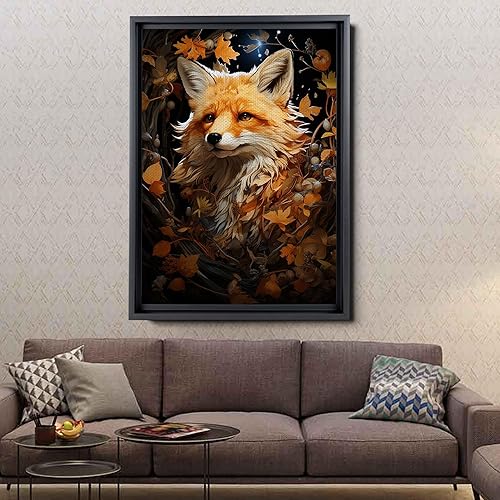 Miniatura 3 de Sleeping Fox Art Print, Fantasy Art Poster, Woodlands Art Forest Art Print, Fox Painting, Cute Fox Art, Fox Art Print