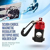 Vista 4 de Buceo Regulador Magnético Pulpo Manguera Soporte Clip (Rojo)