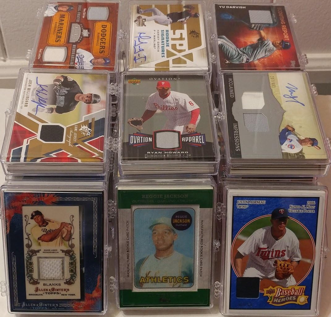 MLB Baseball Trading Cards Lot of 10 Game Used Insert or Autograph Lot