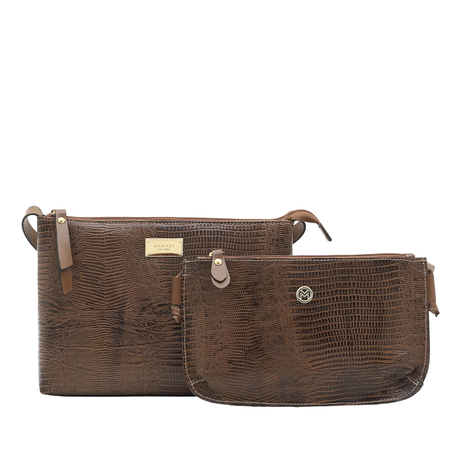 Kit Bolsas Transversais de Couro Legítimo Mariart 2190 + 201l