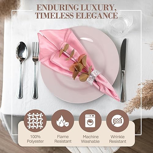 Miniatura 48 de Ultimate Textile -1 docena - Reversible Shantung Satin - Majestic - Servilletas de tela Majestic de 17 x 17 pulgadas color azul pizarra