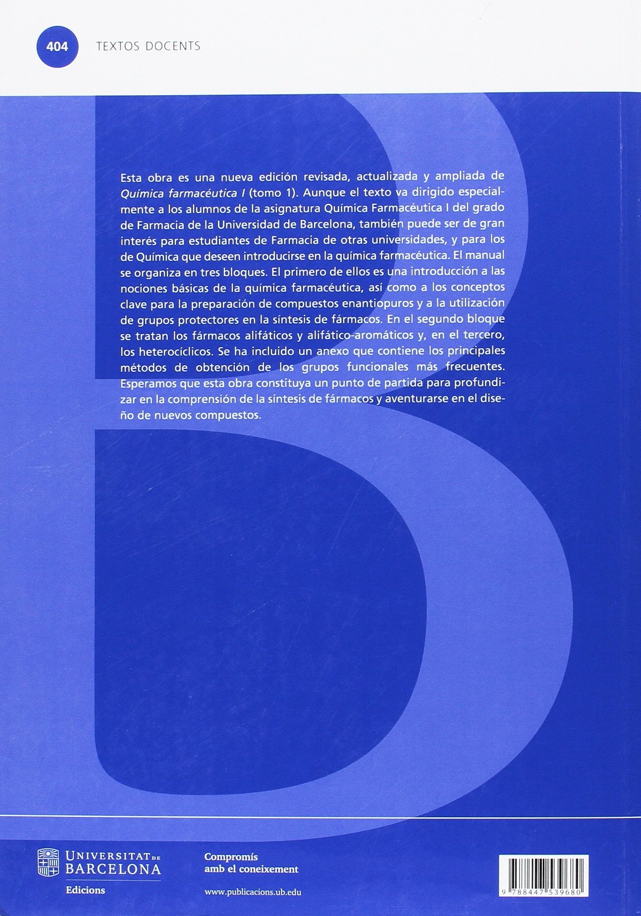 Fundamentos de química farmacéutica I (TEXTOS DOCENTS)