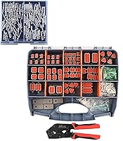 Vista 1 de JRready Kit de conectores Deutsch de 509 piezas – Conector de 2 3 4 6 8 12 pines con herramienta de crimpado Deutsch, tamaño 16 contactos estampados